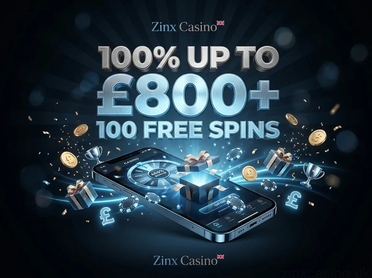 100% UP TO £800+ 100 FREE SPINS
